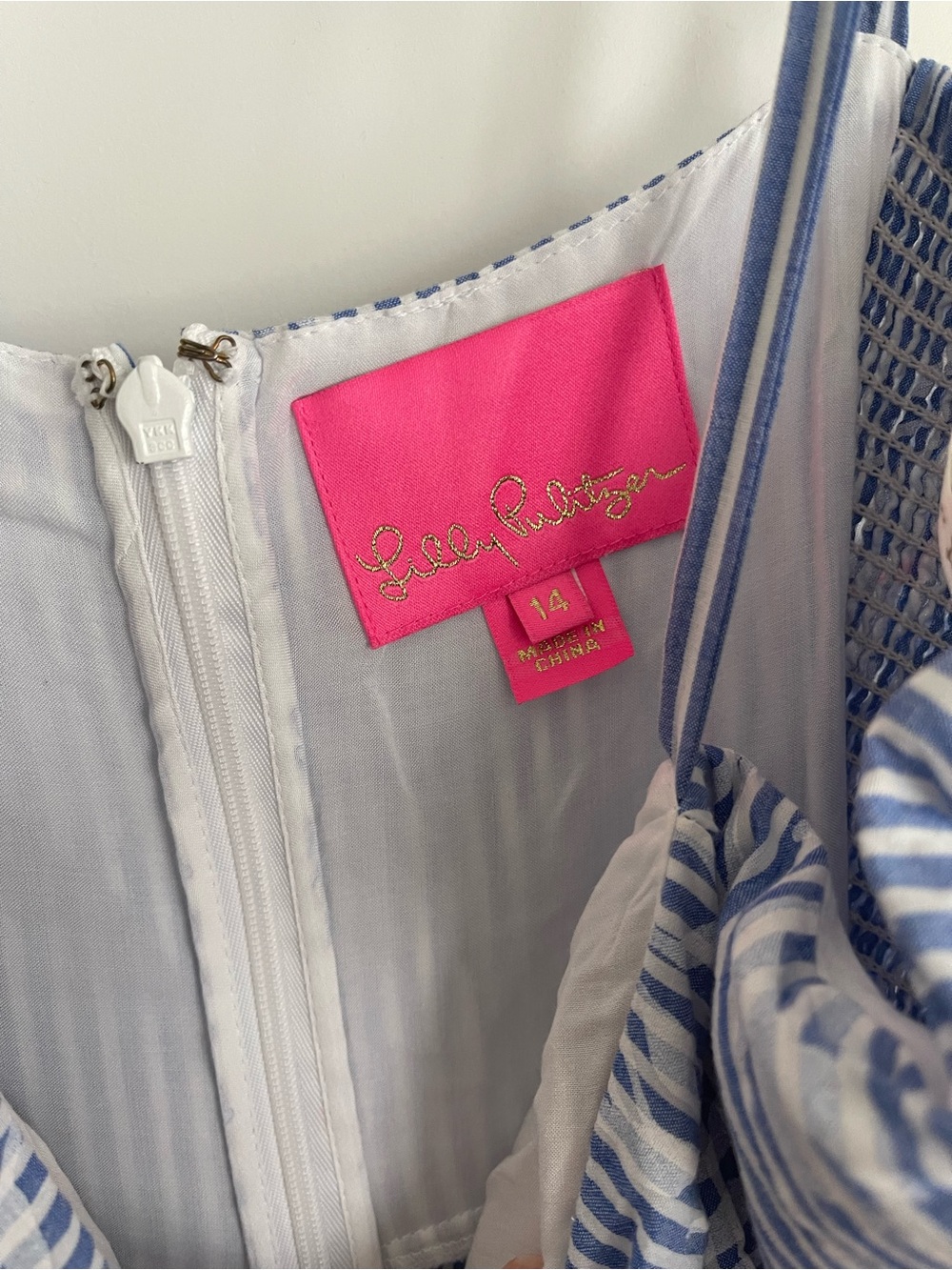 Lilly Pulitzer Light Blue Striped Floral Maxi Dress - Spaghetti Strap - Picture 3 of 6